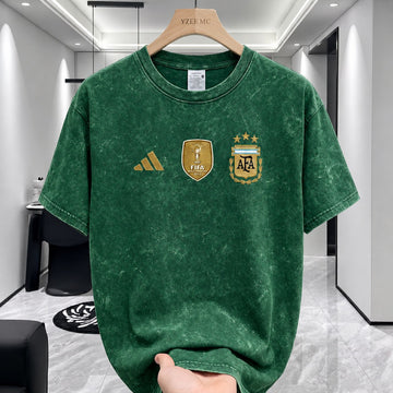 ACID WASH DROP SHOULDER T-SHIRT Green Argentina product image