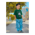 Boys Denim Pant and T-Shirt Set Panda and Graphic Prints - 01 Green Panda