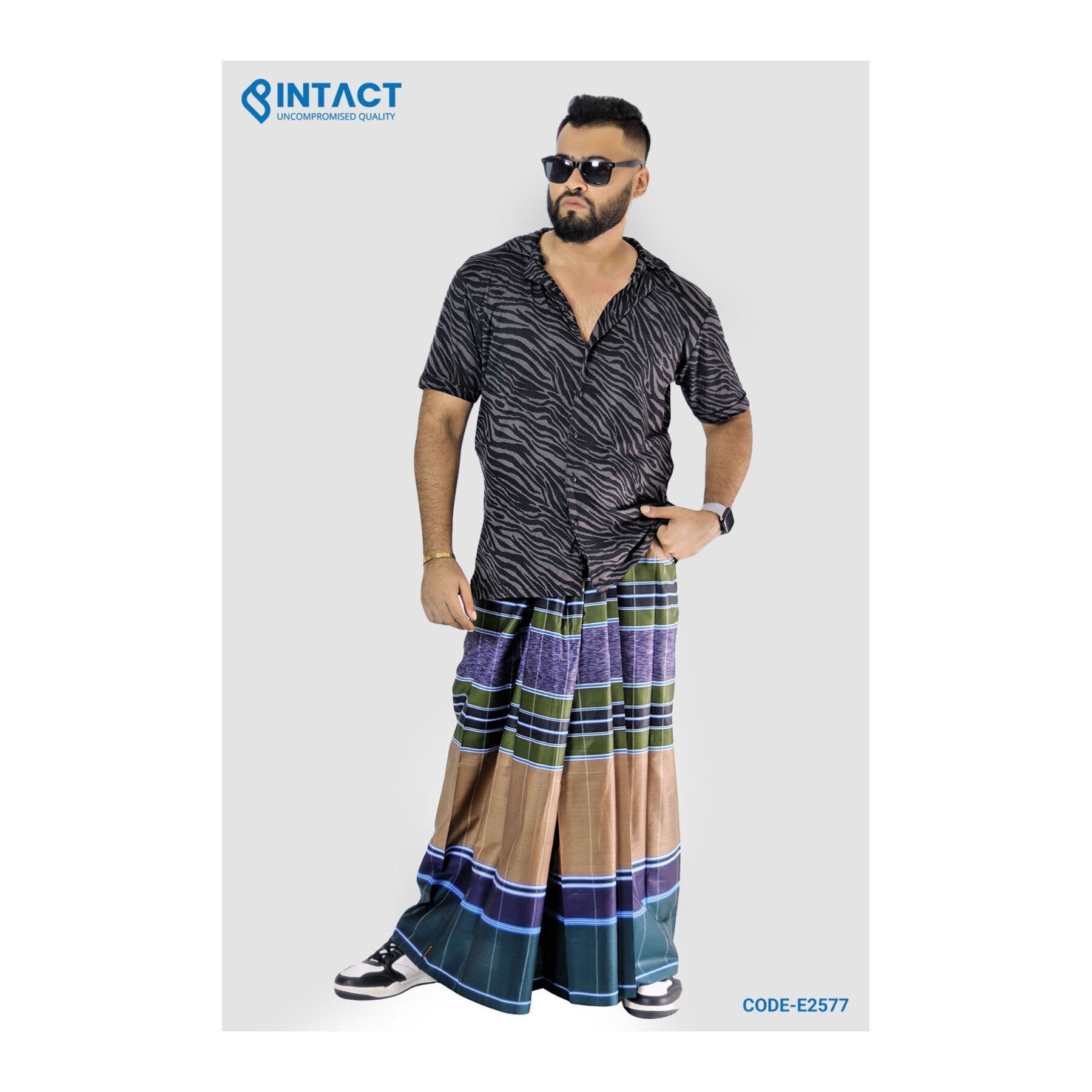 Intact Multicolor Premium Cotton Lungi main product photo