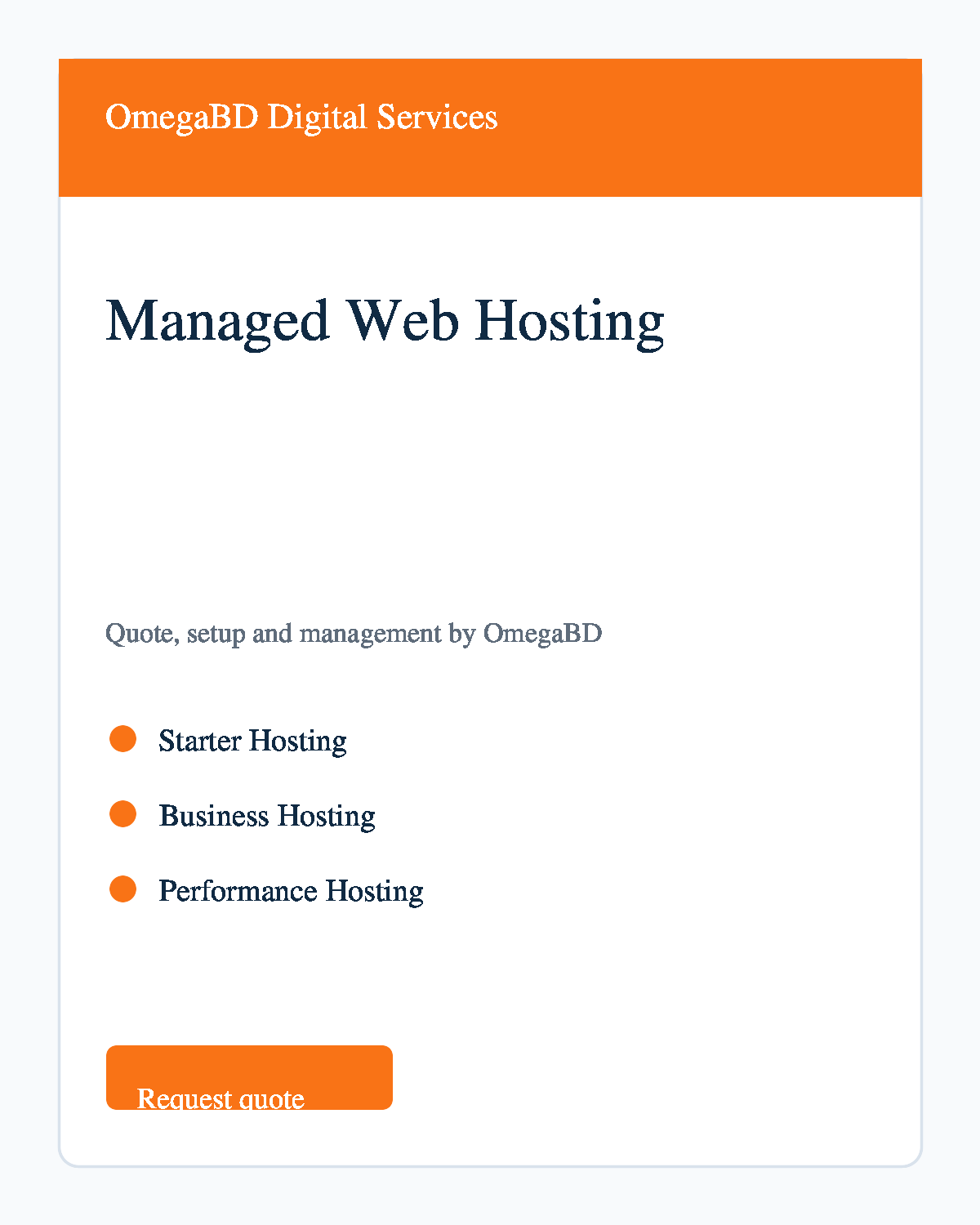 OmegaBD Managed Web Hosting