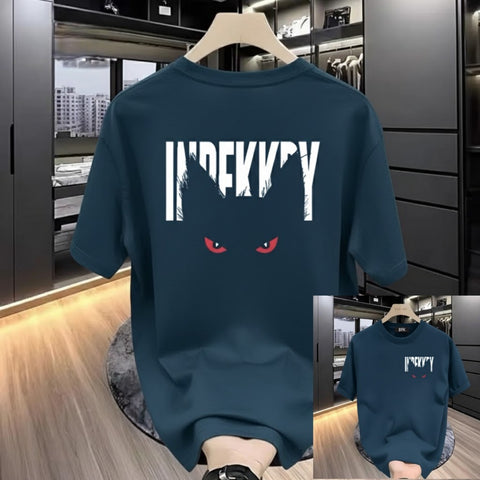 Premium Drop Shoulder T-Shirt - 01 Navy Peeky Graphic