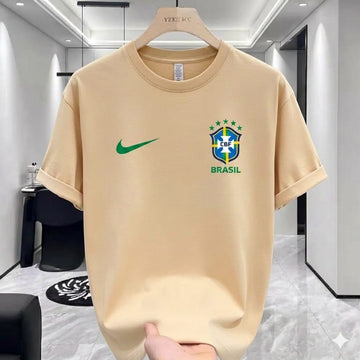 Premium Drop Shoulder T-Shirt Beige Brazil product image