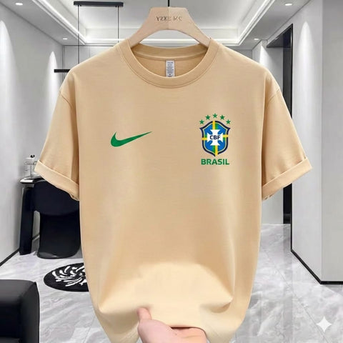Premium Drop Shoulder T-Shirt Beige Brazil product image