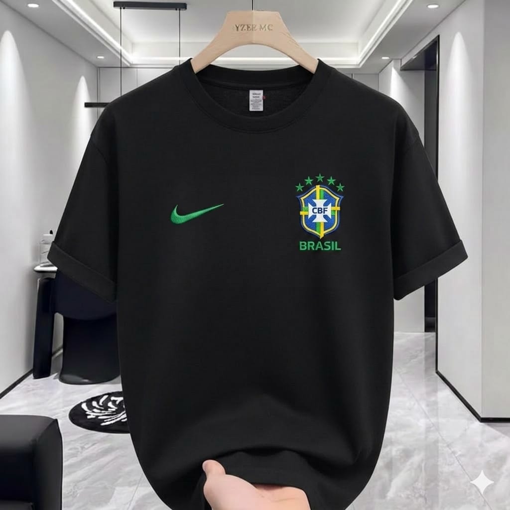 Premium Drop Shoulder T-Shirt Black Brazil product image