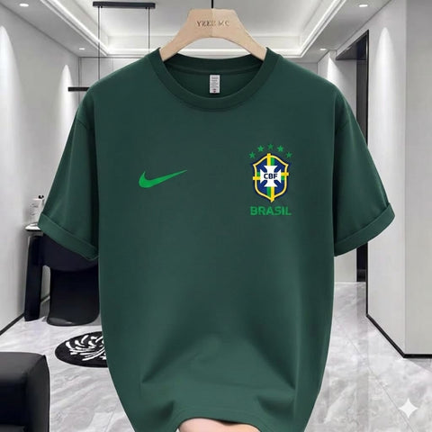 Premium Drop Shoulder T-Shirt Green Brazil product image