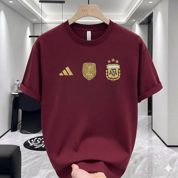 Premium Drop Shoulder T-Shirt Maroon Argentina product image
