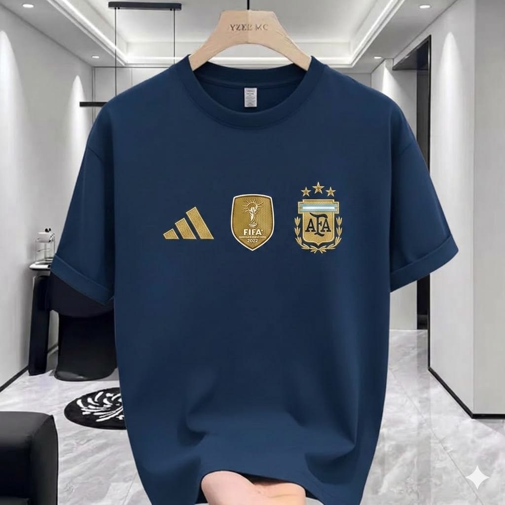 Premium Drop Shoulder T-Shirt Navy Blue Argentina product image