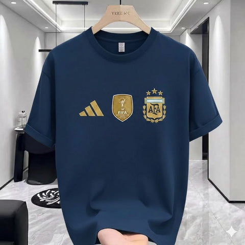 Premium Drop Shoulder T-Shirt Navy Blue Argentina product image