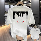 Premium Drop Shoulder T-Shirt Text Graphic Collection - White Text Graphic