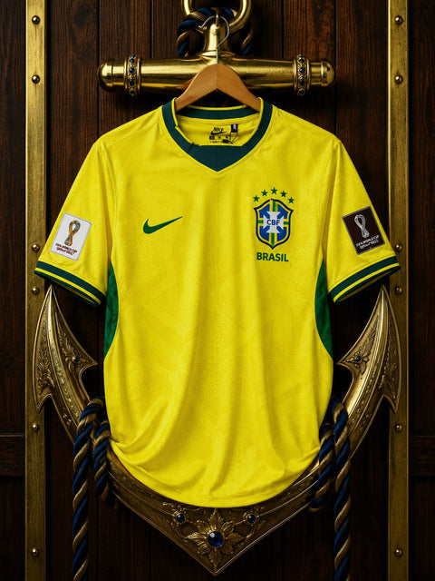 Premium Embroidery Jersey Yellow Brazil product image