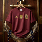 Premium World Cup Drop Shoulder T-Shirt Argentina - Maroon