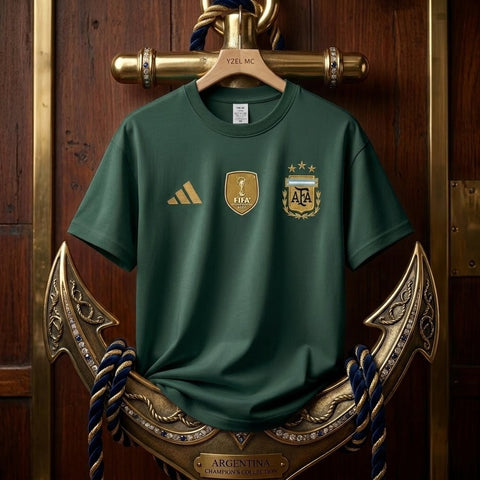 Premium World Cup Drop Shoulder T-Shirt Green Argentina product image