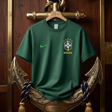 Premium World Cup Drop Shoulder T-Shirt Green Brazil product image