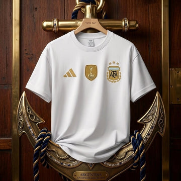 Premium World Cup Drop Shoulder T-Shirt White Argentina product image