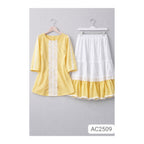 Trendy Ladies Tops and Skirt Set - Yellow