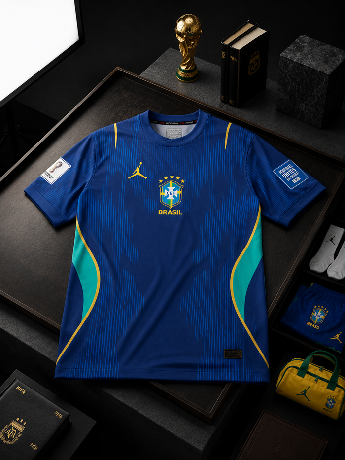 World Cup Jersey Embroidery Blue Brazil product image