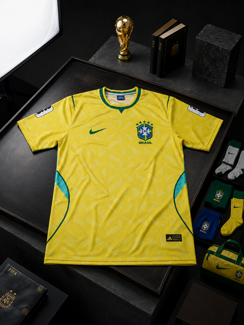 World Cup Jersey Embroidery Yellow Brazil product image