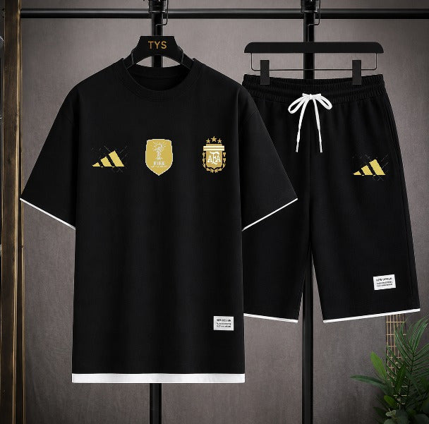 World Cup Mash T-Shirt and Short Pant Set Black Argentina product image