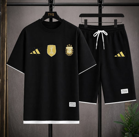 World Cup Mash T-Shirt and Short Pant Set Black Argentina product image