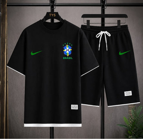 World Cup Mash T-Shirt and Short Pant Set Black Brazil product image