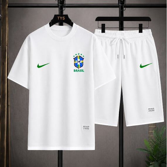 World Cup Mash T-Shirt and Short Pant Set White Brazil product image