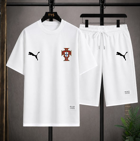 World Cup Mash T-Shirt and Short Pant Set White Portugal product image