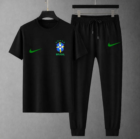 World Cup Mash T-Shirt Trouser Combo Black Brazil product image