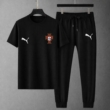 World Cup Mash T-Shirt Trouser Combo Black Portugal product image