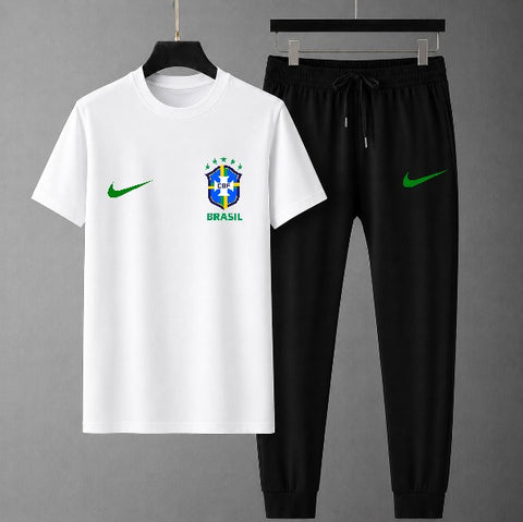 World Cup Mash T-Shirt Trouser Combo White Brazil product image