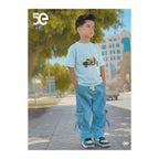 Boys Denim Pant and T-Shirt Set Graphic Prints - 02 White Racing Car