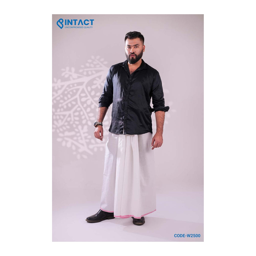 Intact Luxurious White Color Lungi product photo 2