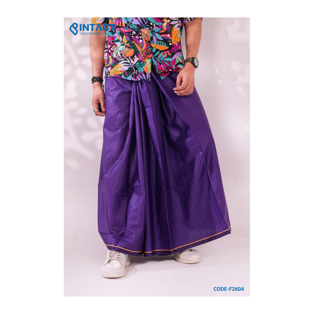 Intact Purple Color Step Lungi product photo 2