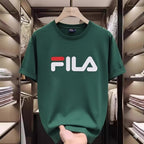 Premium Drop Shoulder T-Shirt Logo Graphic Collection - Green Logo Print