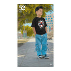 Boys Denim Pant and T-Shirt Set Graphic Prints - 03 Black Hero Mask