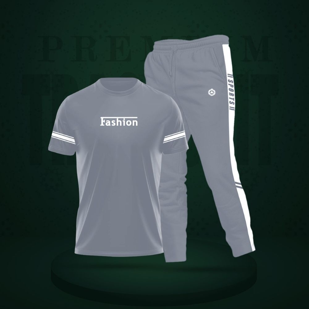 Imported PP T-Shirt and Trouser Set - Grey Fashion