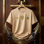 Premium World Cup Drop Shoulder T-Shirt Argentina - Beige