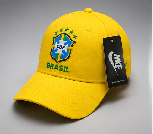 World Cup Embroidery Cap - Brazil Yellow