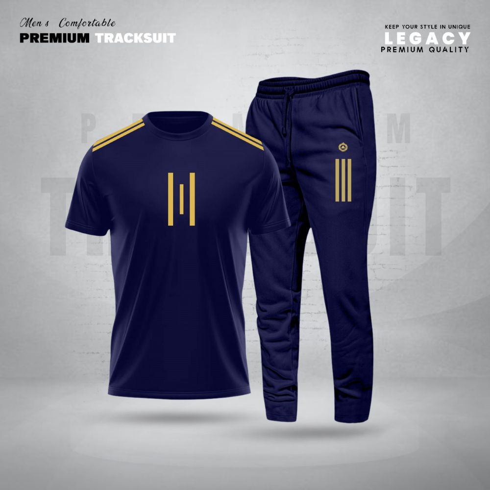 Imported PP T-Shirt and Trouser Set - Navy Urban Front