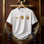 Premium World Cup Drop Shoulder T-Shirt Argentina - White