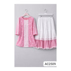 Trendy Ladies Tops and Skirt Set - Pink