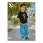 Boys Denim Pant and T-Shirt Set Graphic Prints - 07 Black Balloon Graphic