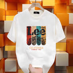 Premium Drop Shoulder T-Shirt Text Graphic Collection - White California Print