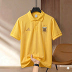 Premium Rubber Print World Cup Polo Shirt Argentina - Yellow