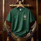 Premium World Cup Drop Shoulder T-Shirt Brazil - Green