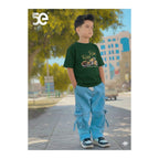 Boys Denim Pant and T-Shirt Set Graphic Prints - 10 Green Car Graphic