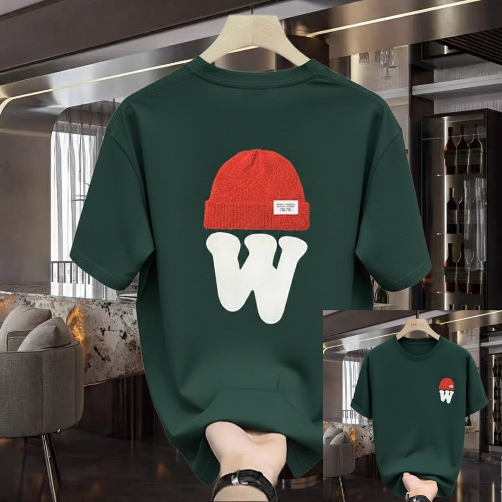 Premium Drop Shoulder T-Shirt - 10 Green Cap W Graphic