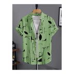 Ultra Soft Casual Half Sleeve Shirt - Mint Abstract