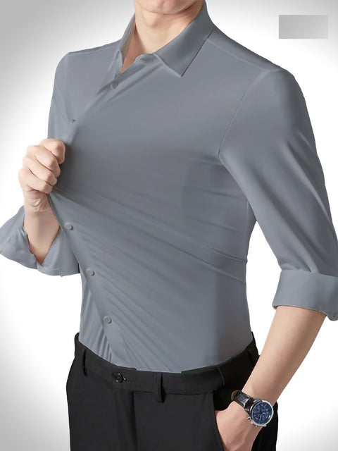 Premium Formal Cotton Shirt Gray product photo | OmegaBD