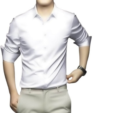 Premium Formal Cotton Shirt White product photo | OmegaBD
