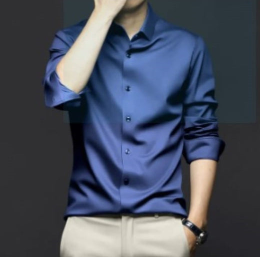 Premium Formal Cotton Shirt Blue